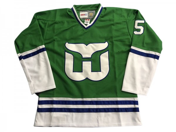 Hartford Whalers #5 Ulf Samuelsson 1989 Vintage CCM Jersey - Green