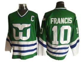 Hartford Whalers #10 Ron Francis 1984 Vintage CCM Jersey - Green/Black