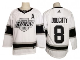 Los Angeles Kings #8 Drew Doughty White Heritage Premier Jersey