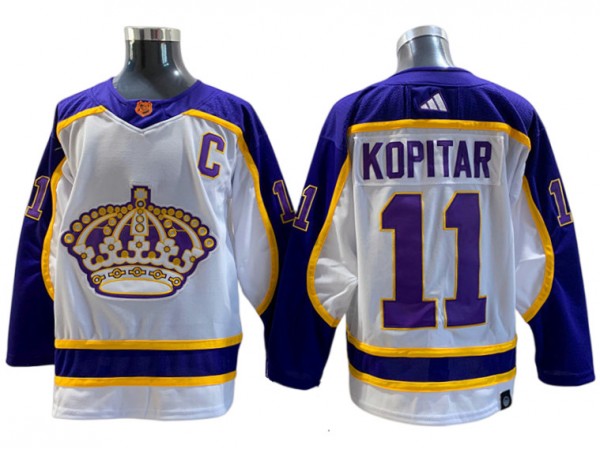 Los Angeles Kings #11 Anze Kopitar White Reverse Retro 2.0 Jersey