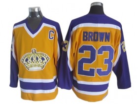 Los Angeles Kings #23 Dustin Brown 1980 Vintage CCM Jersey  -Yellow