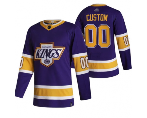 Custom Los Angeles Kings Purple Reverse Retro Jersey