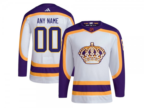 Custom Los Angeles Kings White Reverse Retro 2.0 Jersey