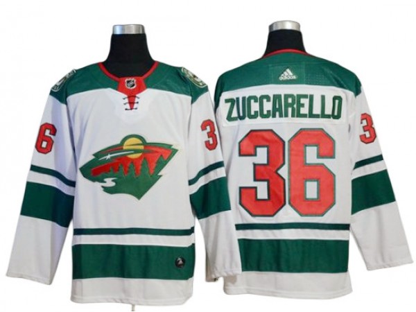 Minnesota Wild #36 Mats Zuccarello White Away Jersey