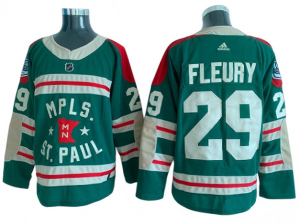 Minnesota Wild #29 Marc-Andre Fleury Green 2022 Winter Classic Jersey