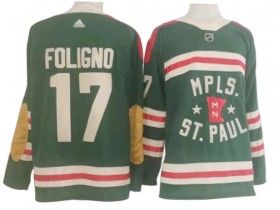 Minnesota Wild #17 Marcus Foligno Green 2022 Winter Classic Jersey