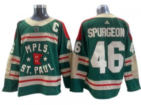 Minnesota Wild #46 Jared Spurgeon Green 2022 Winter Classic Jersey