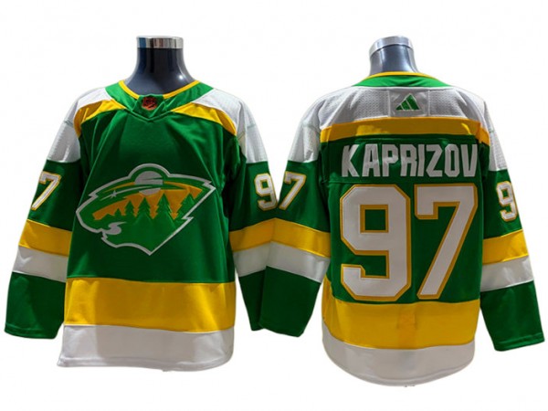 Minnesota Wild #97 Kirill Kaprizov Green 2022/23 Reverse Retro Jersey