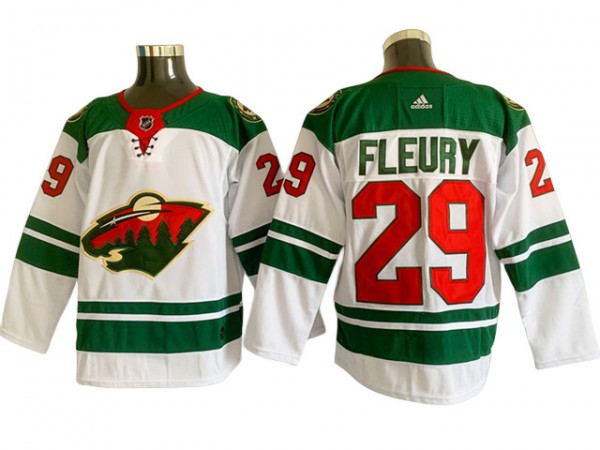 Minnesota Wild #29 Marc-Andre Fleury White Away Jersey