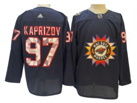 Minnesota Wild #97 Kirill Kaprizov Navy Native American Heritage Day Jersey