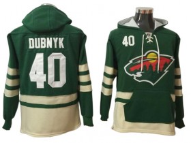 Minnesota Wild #40 Devan Dubnyk Green Hoodie