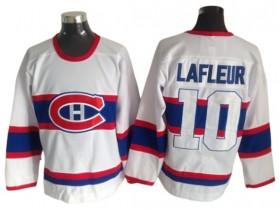 Montreal Canadiens #10 Guy Lafleur White 1945 Vintage CCM Jersey