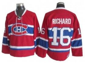 Montreal Canadiens #16 Henri Richard Red Vintage CCM Jersey