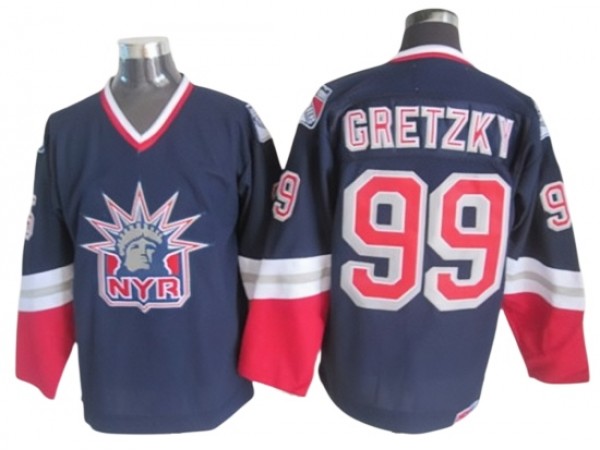 New York Rangers #99 Wayne Gretzky 1998 Vintage CCM Jersey - Navy/White