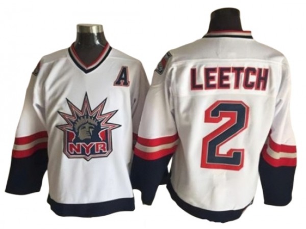 New York Rangers #2 Brian Leetch 1998 Vintage CCM Jersey - Navy/White