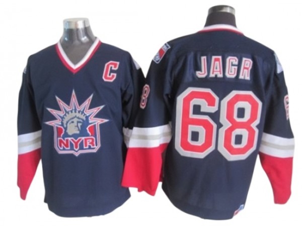 New York Rangers #68 Jaromir Jagr 1998 Vintage CCM Jersey - Navy/White