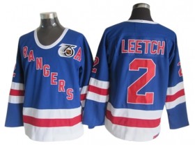 New York Rangers #2 Brian Leetch Blue 75TH Vintage CCM Jersey