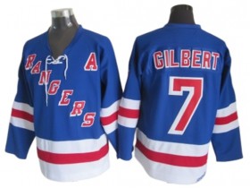 New York Rangers #7 Rod Gilbert Blue Vintage CCM Jersey