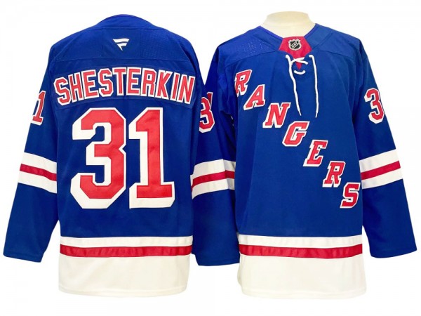 New York Rangers #31 Igor Shesterkin Blue Home 2024 Jersey