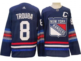 New York Rangers #8 Jacob Trouba Navy Alternate Jersey