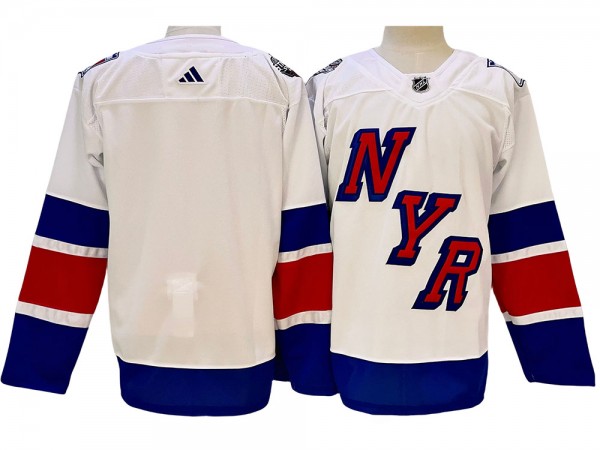 New York Rangers Blank White 2024 NHL Stadium Jersey