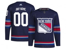 Custom New York Rangers Navy Alternate Jersey