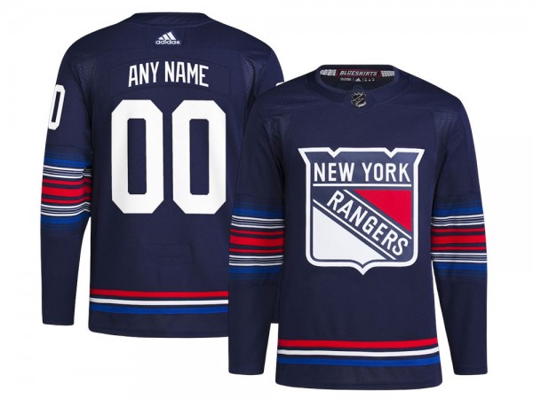 Custom New York Rangers Navy Alternate Jersey