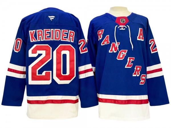 New York Rangers #20 Chris Kreider Blue Home 2024 Jersey