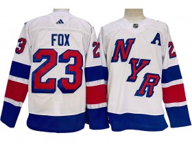 New York Rangers #23 Adam Fox White 2024 NHL Stadium Jersey