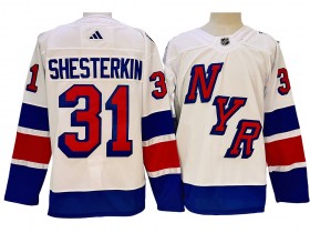 New York Rangers #31 Igor Shesterkin White Stadium Jersey