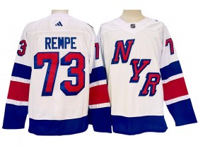 New York Rangers #73 Matt Rempe White 2024 NHL Stadium Jersey