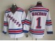 New York Rangers #1 Eddie Giacomin Vintage CCM Jersey - Blue/White