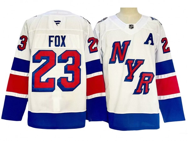 New York Rangers #23 Adam Fox White NHL Stadium 2024 Jersey New York Rangers #23 Adam Fox White NHL Stadium 2024 Jersey