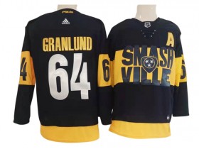 Nashville Predators #64 Mikael Granlund Black 2022 Stadium Series Jersey