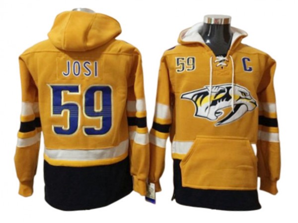 Nashville Predators #59 Roman Josi Gold Hoodie