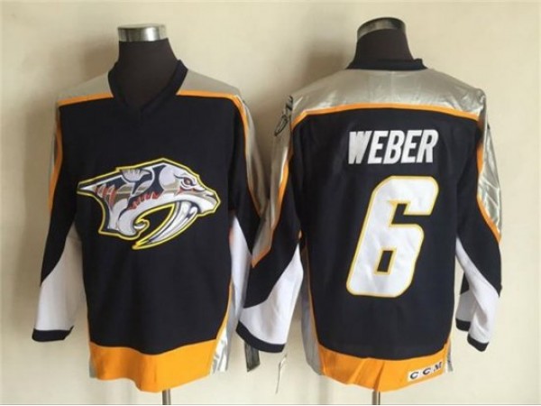 Nashville Predators #6 Shea Weber Black 2005 Vintage CCM Jersey