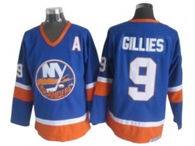 New York Islanders #9 Clark Gillies Vintage CCM Jersey - Blue/White