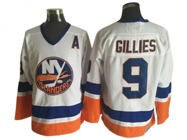 New York Islanders #9 Clark Gillies Vintage CCM Jersey - Blue/White