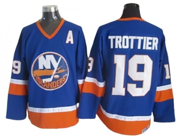 New York Islanders #19 Bryan Trottier Vintage CCM Jersey - Blue/White