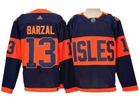 New York Islanders #13 Mathew Barzal Navy 2024 NHL Stadium Jersey