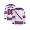 Custom New York Rangers White Away Jersey