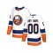 Custom New York Islanders White Away Jersey