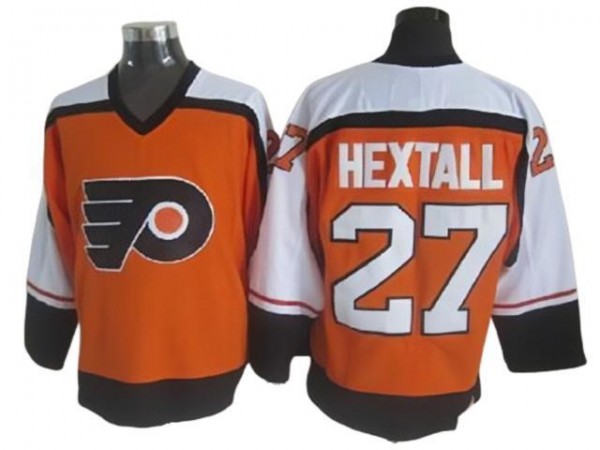 Philadelphia Flyers #27 Ron Hextall Vintage CCM Jersey - Orange/White/Black