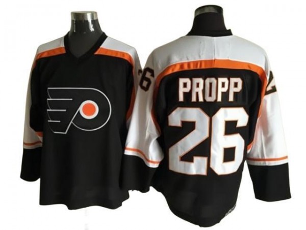 Philadelphia Flyers #26 Brian Propp Vintage CCM Jersey - Orange/White/Black