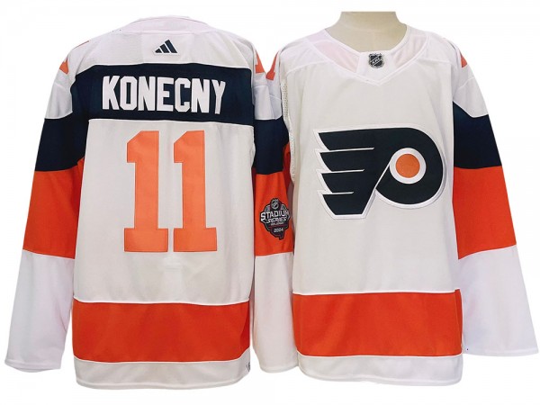 Philadelphia Flyers #11 Travis Konecny White White 2024 NHL Stadium Jersey