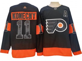 Philadelphia Flyers #11 Travis Konecny Black Alternate Jersey