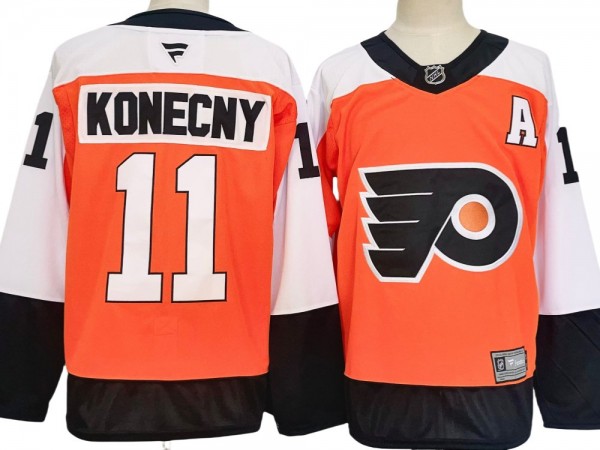 Philadelphia Flyers #11 Travis Konecny Orange Home 2024 Jersey