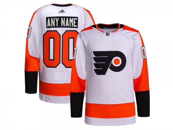 Custom Philadelphia Flyers White Away Jersey