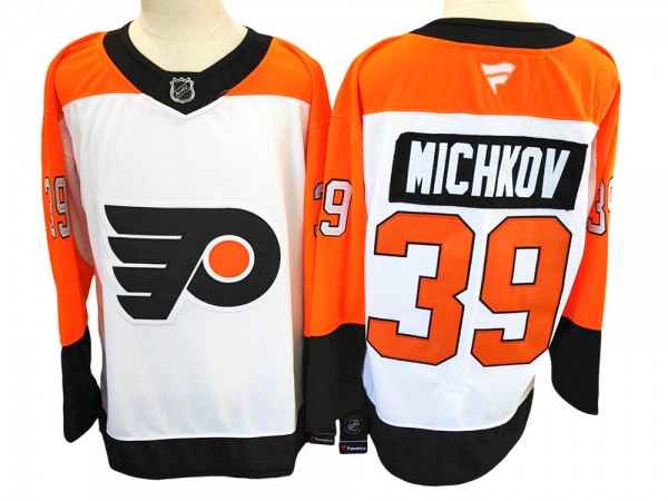 Philadelphia Flyers #39 Matvei Andreyevich Michkov White Away 2024 Jersey