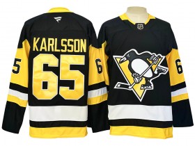 Pittsburgh Penguins #65 Erik Karlsson Black Home 2024 Jersey